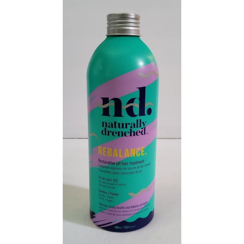 ND Naturally Drenched Rebalance Restorative pH Hair Treatment For Curl 13.5fl Oz